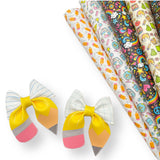 Pencil Party Pinch Bows Faux Leather DIY Cut Out Fabric Sheet Kit