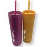 16 OZ Skinny Tumbler with Straw