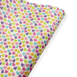 SUGAR FROSTED CANDY HEARTS CHUNKY GLITTER FABRIC