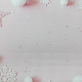 Pink Snowflakes Canvas Photography Background