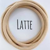 Skinny Nylon Headbands- Dainties- Latte