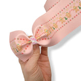 PRETTY PINK GINGERBREADS LEATHERETTE MEGA BOW STRIPS- 2 SIZES