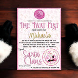 TWAT LIST CERTIFICATES - PINK BOW EDITION 2025- A4 PREMIUM CARD