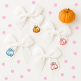 DTF MINI BOW TRANSFERS- GLITTER PUMPKINS