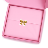 GOLD COQUETTE BOW CUSTOM CUT SOLVENT STICKER- GLOSSY OR MATTE