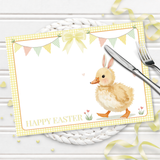 EASTER- DUCK BUNNY- PREMIUM LEATHERETTE PLACEMAT