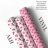 CHERRIES & BOWS | PATTERNED HTV & SELF ADHESIVE VINYL