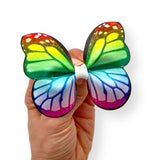 Rainbow Pixie Butterfly Pinch Bows DIY Cut Out Faux Leather Fabric Sheets