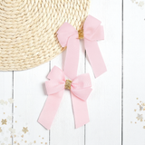 PINK & GOLD GLITTER GROSGRAIN 4” RIBBON BOW