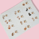 Mini Woodland Friends -Set of 12 Mini Bows Faux Leather Craft Cutout Sheets