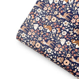 Woodland Babies Floral Premium Faux Leather Fabric Sheets