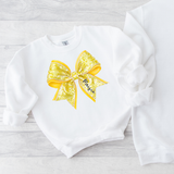 CUSTOM DTF TRANSFER - YELLOW SEQUIN BOWS