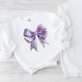 CUSTOM DTF TRANSFER - LILAC SEQUIN BOWS