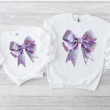 CUSTOM DTF TRANSFER - LILAC SEQUIN BOWS