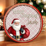 TARTAN SANTA | CHOCOLATE TUB DECALS