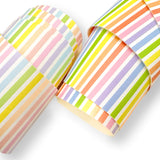 Rainbow Stripey Faux Leather Mega Bow Strips