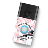 DOORBELL STICKER - RING 2ND GEN- PINK GHOST BOO- UV DECAL