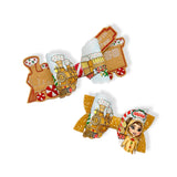 GINGERBREAD DOLLY EXPRESS TRAIN BOWS 3.5” | PRE CUT DIY HAIR BOW LOOPS