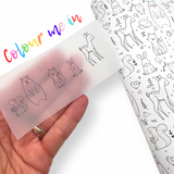 Colour me in Woodland DTF Mini Transfers 1/1.15”