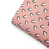 Little Pink Penguins Premium Faux Leather Fabric Sheets