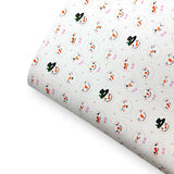 Snowman Faces Premium Faux Leather Fabric Sheets