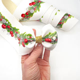 Xmas Garland Faux Leather - Mega Bow Strips