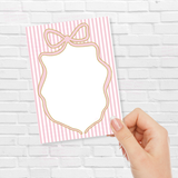 PRETTY COQUETTE RIBBON BOW DISPLAY CARDS - PACK OF 4