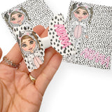 Dalmatian Dolly's 3.5” | Pre Cut DIY Hair Bow Loops with optional Glitter Tails