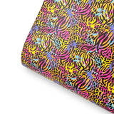 Neon Zebra Premium Faux Leather Fabric