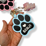 DIY PET PAW | LEATHERETTE KEYRING CUT-OUTS