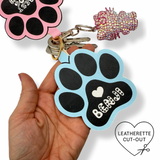 DIY PET PAW | LEATHERETTE KEYRING CUT-OUTS