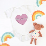 DTF EMBROIDERED EFFECT TRANSFER - MUMMY PINK HEART