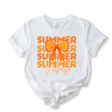 DTF TRANSFER - SUMMER VIBES- ORANGE BOWS