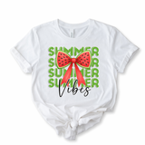 DTF TRANSFER - SUMMER VIBES- WATERMELON BOWS