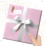 BIRTHDAY GIRL CUSTOM CUT SOLVENT GIFT TAG STICKER
