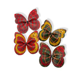 Party Bows Set 1 Tartan Butterfly Pinch Bow Demo Set- 4 pack