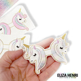 New 2-in-1 Bow Toppers & Bow Tails- Unicorn Twin Sisters Bow Felties