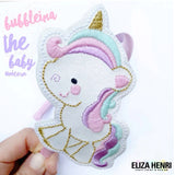 Bubbleina the Baby Unicorn Glittery Headband Slider Felties-