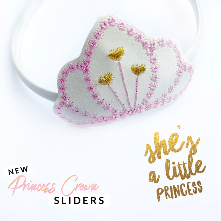 Princess Crown Tiara Headband Slider Felties