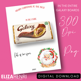 In the Entire Galaxy Merry Christmas Santa Printable Boards Digital Download