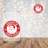 I Believe in Santa Claus UV-DTF Circle Decal 7.5cm