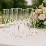 CLEAR CHAMPAGNE FLUTES- SINGLE OR PACK OF 10
