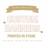 Custom Premium Faux Leather Birthday/Celebration Banners- 2 sizes