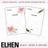 PRETTY BOW PENCIL & TEACHERS TIE IN THE ENTIRE GALAXY BOARD- DIGITAL DOWNLOAD- 2 DESIGNS