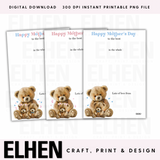 MOTHERS DAY TEDDY IN THE ENTIRE GALAXY- CHOCOLATE BOARDS- DIGITAL DOWNLOAD- SET OF 3
