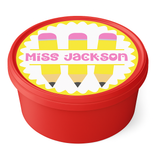 TEACHER PENCILS | CHOCOLATE TUB DECALS