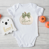 CUSTOM DTF TRANSFER | WHITE EMBROIDERY PUMPKINS