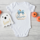 CUSTOM DTF TRANSFER | WHITE EMBROIDERY PUMPKINS