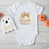 CUSTOM DTF TRANSFER | WHITE EMBROIDERY PUMPKINS