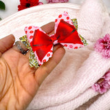 PRETTY LIPS RIBBON BOW 3.5” | PRE CUT DIY HAIR BOW LOOPS